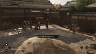 Hide inside the haystack to eavesdrop at the stables (Image via Ubisoft)